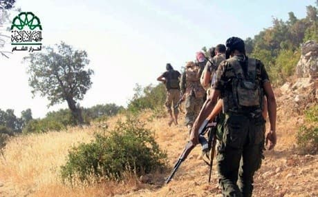 Members of Ahrar al-Sham. Ahrar al-Sham's Twitter via AP