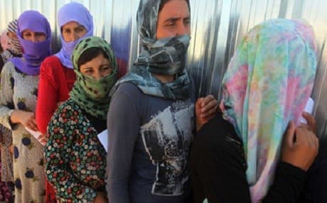   Yezidi Kurdish women. AFP File Photo. 