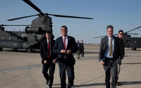 US Secretary of Defense Ashton Carter in Baghdad. AFP file photo.