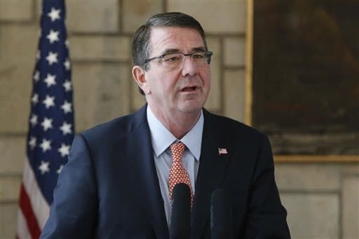 US Defense Secretary Ash Carter. AP file photo.