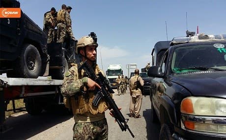 The Peshmerga had sent in heavy weapons into Khurmatu. Rudaw photo.