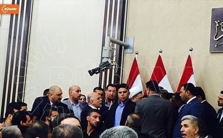 PM Abadi in parliament on Tuesday. Rudaw image.