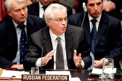 Russia's UN Ambassador Vitaly Churkin. AP Photo