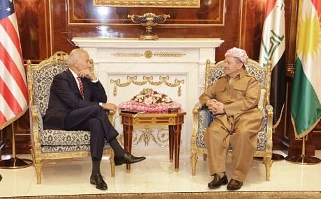 US Vice President Joe Biden meets with Kurdish President Massoud Barzani, April 28. Kurdistan Regional Presidency. KRP.org