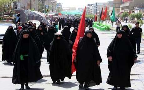 AFP file photo of Iraqi Shiite pilgrims in Baghdad.