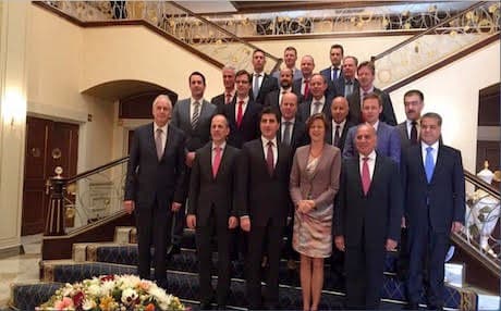 Official KRG photo of Dutch MPs with Kurdish Prime Minister Nechirvan Barzani in Erbil.