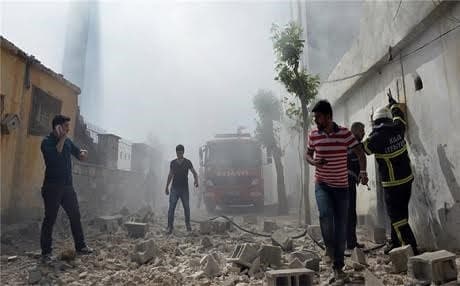  Aftermath of an ISIS rocket attack on Kilis. AP photo. 