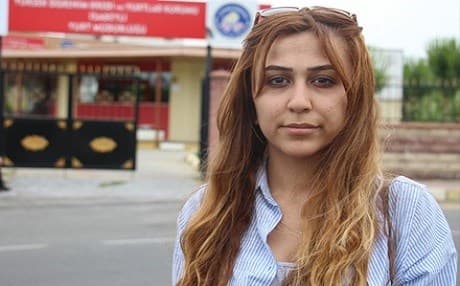 Pinar Cetinkaya, 20, has been dismissed from her hostel at Adnan Menderes University for speaking in Kurdish