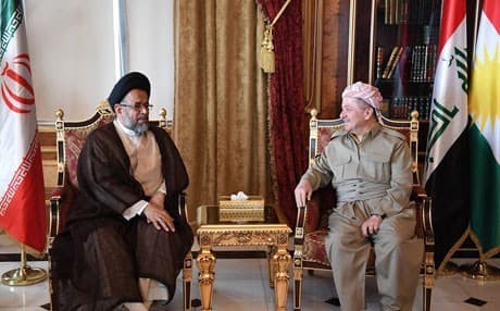 البارزاني يجتمع مع وزير الأمن في الجمهورية الإسلامية الإيرانية