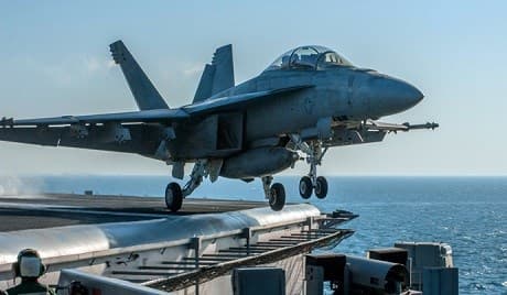The United States’ focus in Syria “is solely on degrading and defeating ISIL.” Photo: MC2 Jacob G. Sisco/US Navy handout/AFP