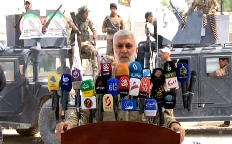 Abu Mahdi Muhandis, deputy chairman of the Shiite militia known as Hashd al-Shaabi. 