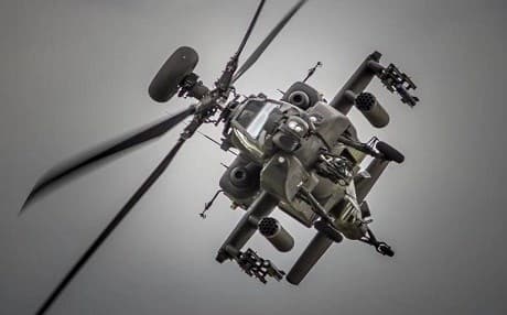 A US Apache helicopter. AP file photo