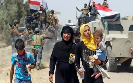 While aid to IDPs outside Fallujah, inside the city, it is non-existent. Photo: AFP