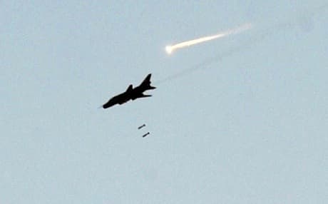 A Syrian fighter jet. Photo: Bulent Kilic/AFP