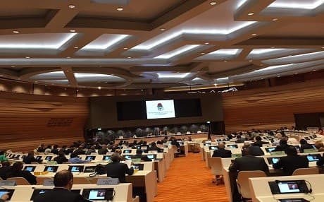 Socialist International meeting at the United Nation's office in Geneva. Photo: Courtesy of Hemin Hawrami, head of the Kurdistan Democratic Party's Foreign Relations Department. 
