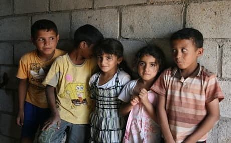 Children of Syrian Arab families who have resorted to the Kurdish areas for safety. Photo by Carl Drott