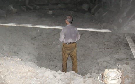 Rockets fired at the People’s Mujahedeen Organization of Iran’s (PMOI) Camp Liberty started fires and left large craters. Photo: National Council of Resistance of Iran