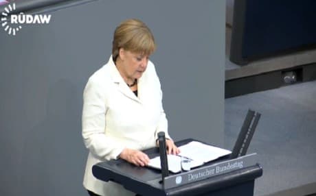 German Chancellor Angela Merkel. Photo from Rudaw video 