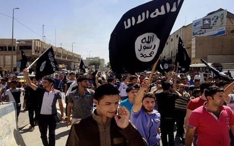 Supporters of the Islamic State (ISIS) in its Mosul stronghold. AP file photo. 