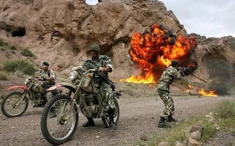 Members of Iran's special Baitulmaqdis forces during a military drill in Kordestan province. Photo: afsaran.ir