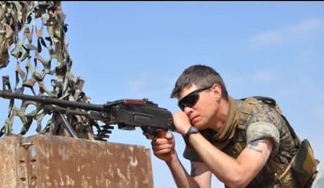 American Levi Jonathan Shirley, known in Rojava by his Kurdish name Agir Şervan, was killed on July 14 in Manbij. Photo: YPG 
