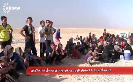 7,000 residents of Mosul have fled the city in the last week and arrived in Erbil. Photo: Rudaw