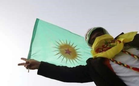 A supporter of the PKK waves the party's flag in Istanbul. AFP file photo