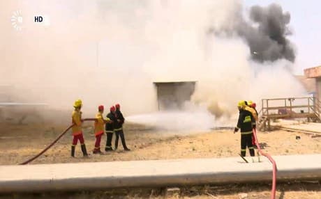  According to Peshmerga fighters on the scene the ISIS militants aimed at blowing up the Bay Hassan wells and cripple production in the area.