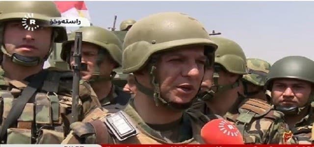 Mansour Barzani, commander of Kurdish special forces speaking to Rudaw TV