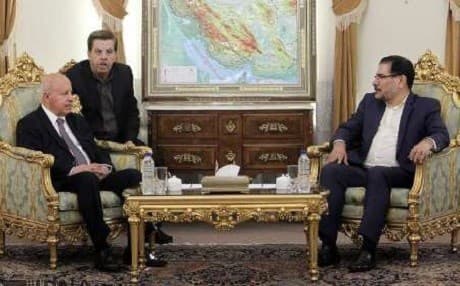 Karim Sinjari (L), Minister of the Interior for the Kurdistan Regional Government, met with Ali Shamkhani (R), Secretary of the Supreme National Security Council of Iran, on Sunday. Photo: IRNA