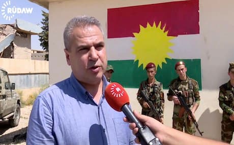 Ibrahim Biro, head of the Kurdish National Council, in Duhok, Kurdistan Region on Sunday. Photo: Rudaw video