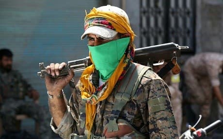 A member of the Syrian Democratic Forces (SDF) in Manbij. Photo: Delil Souleiman/AFP