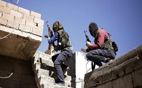 Two PKK guerrilla fighters in clashes with Turkish security forces in Diyarbakir city. AP photo