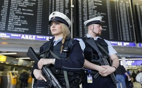 AP file photo of German police at an airport in Germany.