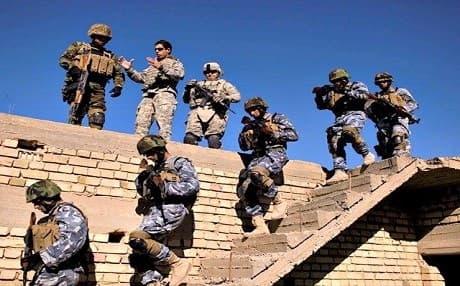US special forces and Iraqi troops. AP file photo. 