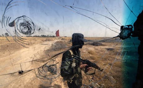 A checkpoint in Khurmatu patrolled by Turkmen forces. Photo: AFP/file
