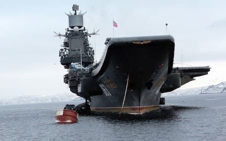 Russian aircraft carrier Admiral Kuznetsov. Photo: Sputnik
