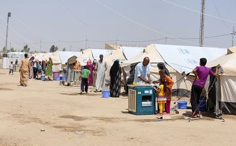 The Kurdistan Region is hosting 1.8 million refugees and IDPs in camps like this one in Debaga. Photo: Farzin Hassan/Rudaw