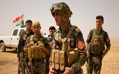 Kurdish Peshmerga forces have pushed ISIS back and gained territory close to Mosul. AP file photo.