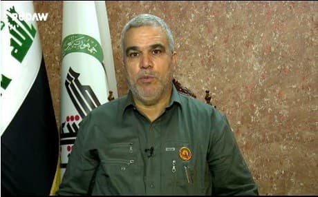 Karim Nuri, spokesperson for the Shiite militia Hashd al-Shaabi. Photo: Rudaw video