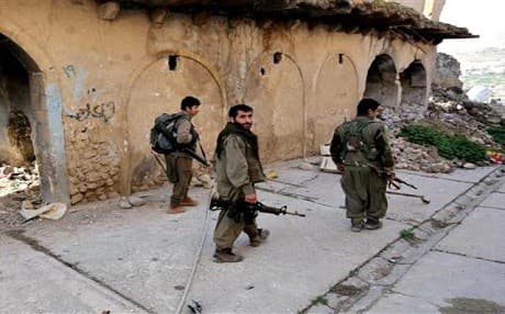 Kurdistan Workers' Party (PKK) fighters in Shingal. AP file photo. 