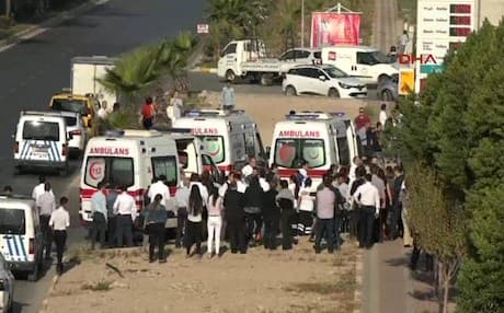 Ambulances at the scene. Video:DHA