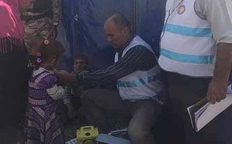 The World Health Organization and partners are vaccinating children in IDP camps. Photo: WHO EMRO/Twitter