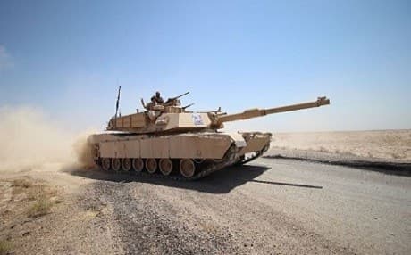 An Iraqi army tank pictured during a military operation against Islamic State group jihadists, north of Fallujah in August 2015. Photo: AFP