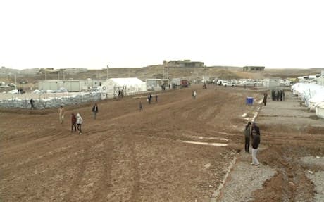 File photo of the Hassan Sham camp from eastern Mosul.