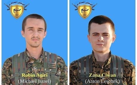 Michael Israel and Anton Leschek were killed in a Turkish airstrike in Manbij on November 24. Photo: Manbij Military Council