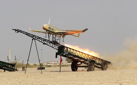 Example of an Iranian-made drone. AP file photo. 