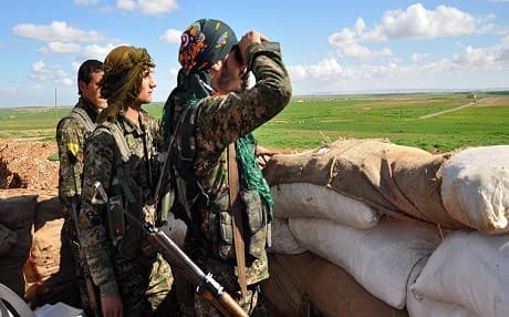 Members of the Syrian Kurdish armed groups in northern Syria. Photo:AFP