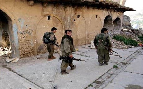 Kurdistan Workers' Party (PKK) fighters in Shingal. AP file photo.