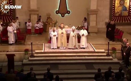 Christmas mass at Ainkawa’s St. Joseph Cathedral. Photo: Rudaw video